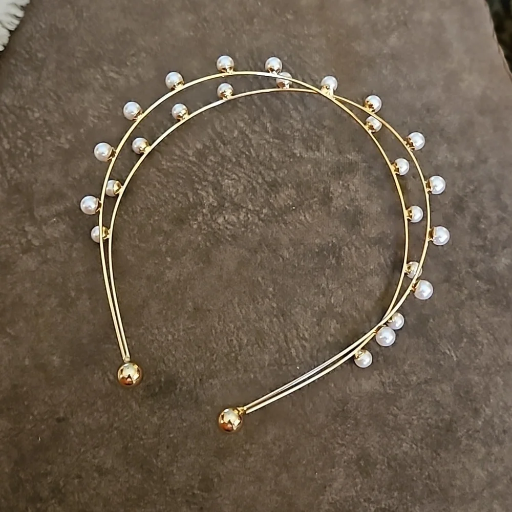 3/$30 Pearl Bridal Formal Special Occasion Crown Festival Headband
